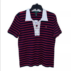 Ralph Lauren NWT Women’s Striped Polo-style Shirt 🛥